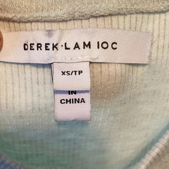 Derek Lam 10 Crosby Lace Up Tank Dress Womens Size XS Grey Melange Ribbed Knit - Picture 6 of 9